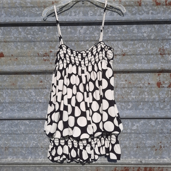 B&W Silky Babydoll Fit & Flare Sans Souci Top - Picture 14 of 14